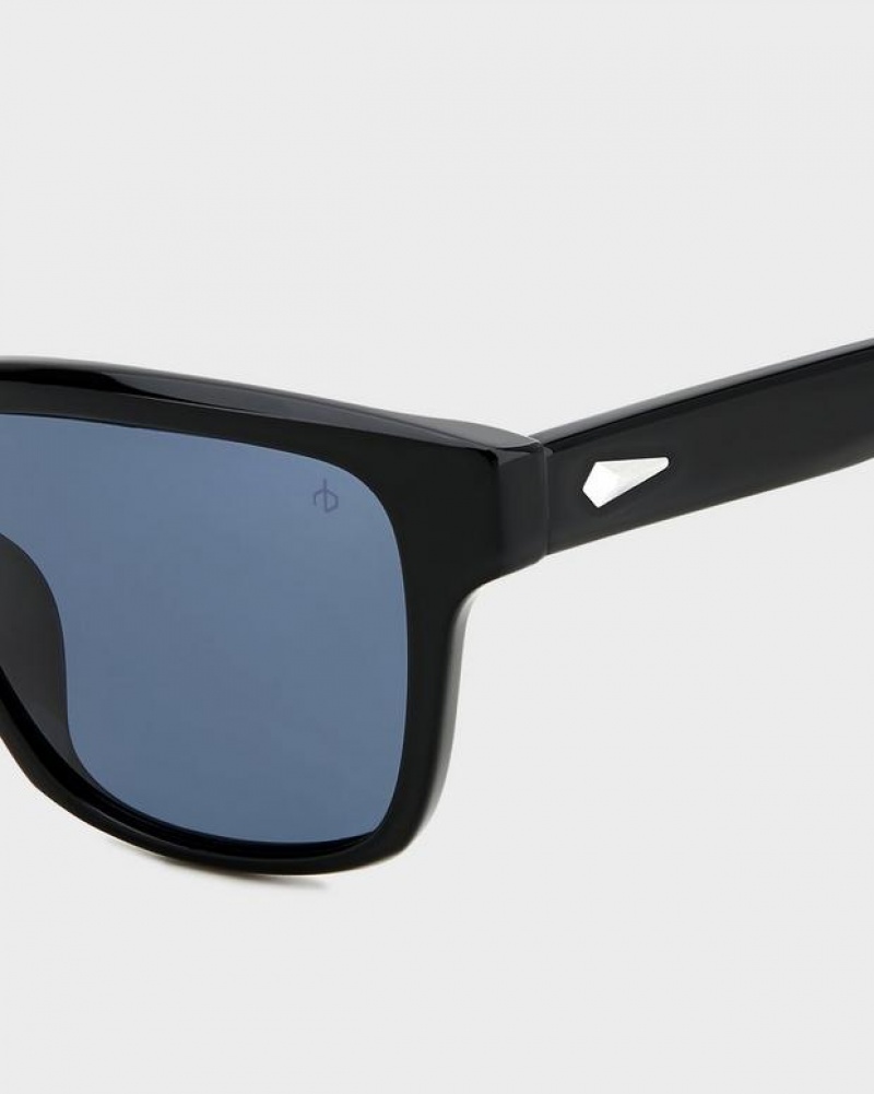 Rag & Bone Canyon Square Sunglasses Black | 23654BHGN