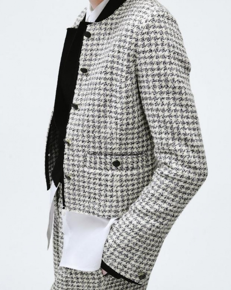 Rag & Bone Carmen Cotton Jacket Classic Fit Black White | 13675BQTR