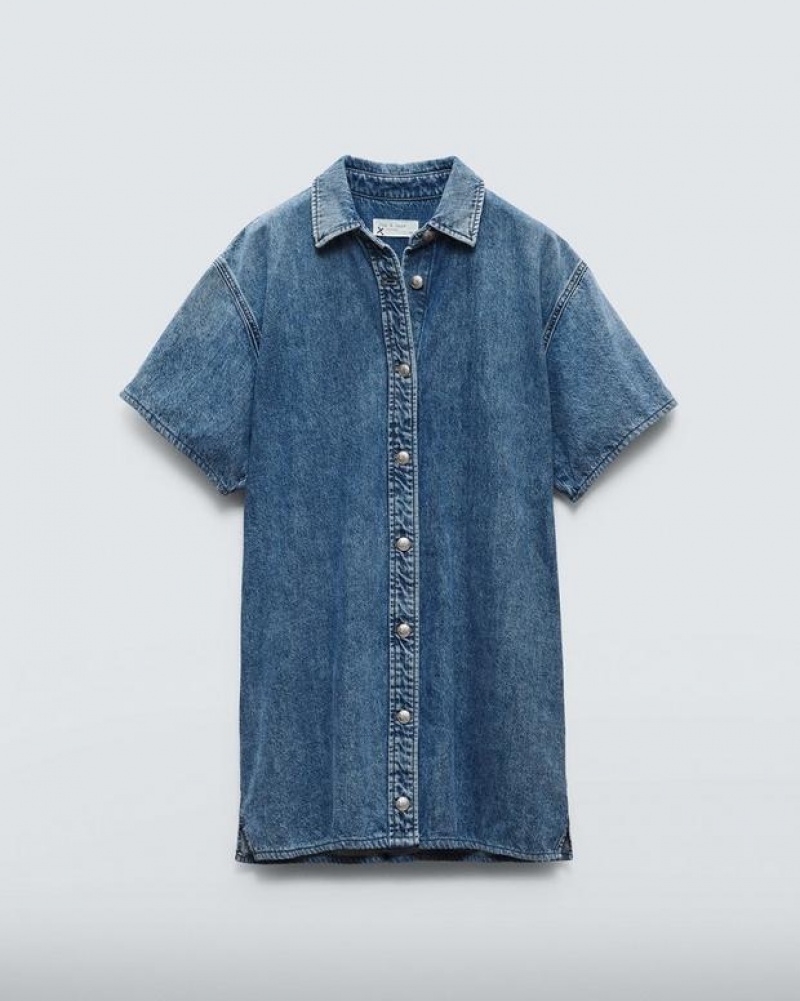 Rag & Bone Carter Denim Dress Mini Elle | 40612RYZO