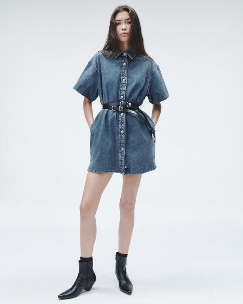 Rag & Bone Carter Denim Dress Mini Elle | 40612RYZO