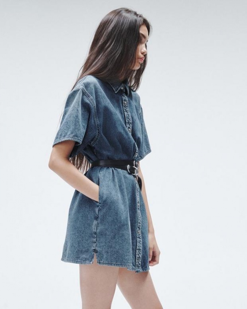 Rag & Bone Carter Denim Dress Mini Elle | 40612RYZO