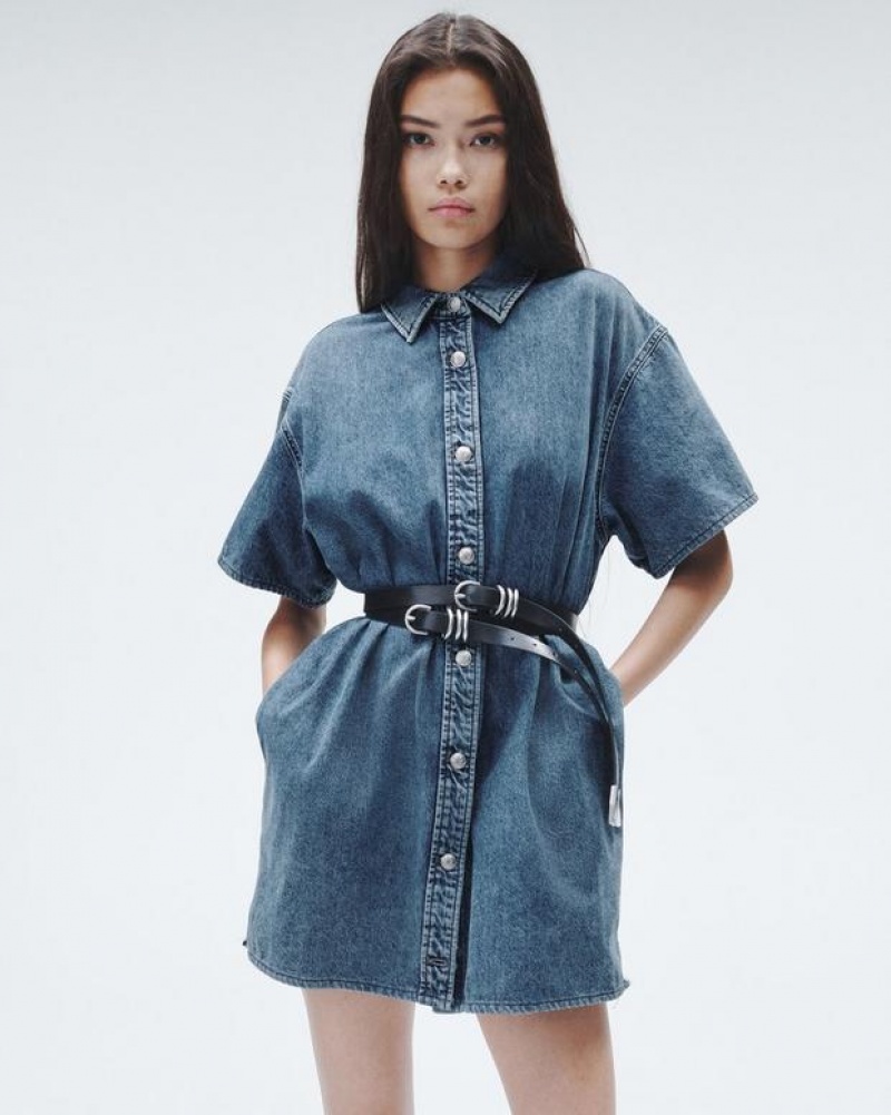 Rag & Bone Carter Denim Dress Mini Elle | 40612RYZO