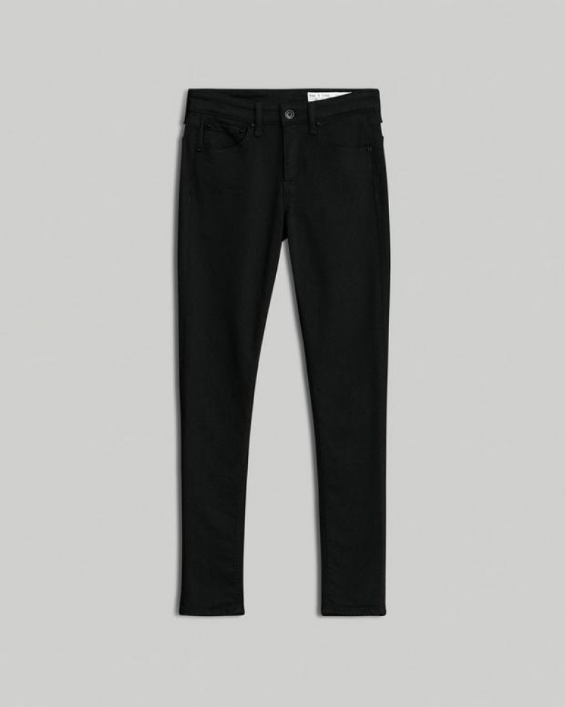 Rag & Bone Cate Skinny Mid-Rise Stretch Jean Black | 45793KWQU