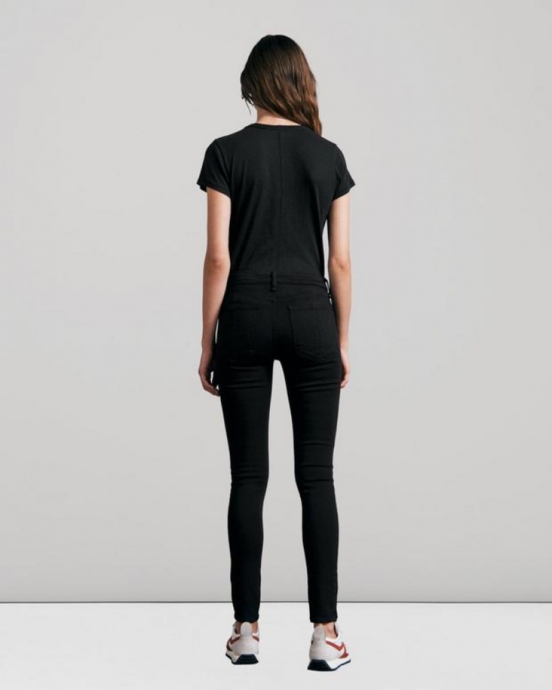 Rag & Bone Cate Skinny Mid-Rise Stretch Jean Black | 45793KWQU