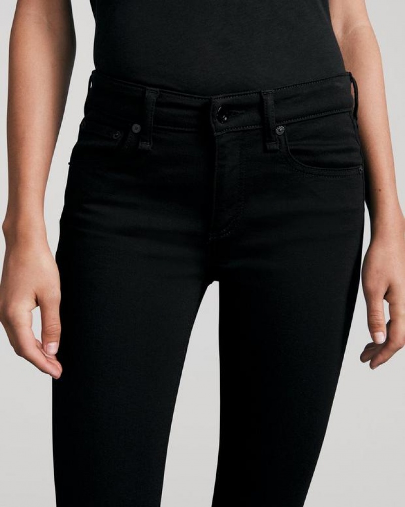 Rag & Bone Cate Skinny Mid-Rise Stretch Jean Black | 45793KWQU