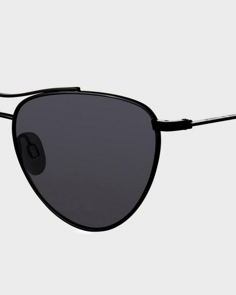 Rag & Bone Clare Butterfly Sunglasses Matte Black | 46729WAJI