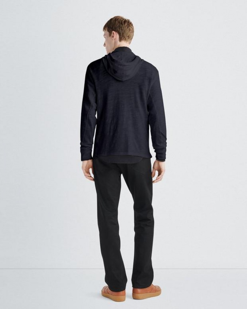 Rag & Bone Classic Flame Cotton Hoodie Classic Fit Sweatshirt Salute | 91057MCES