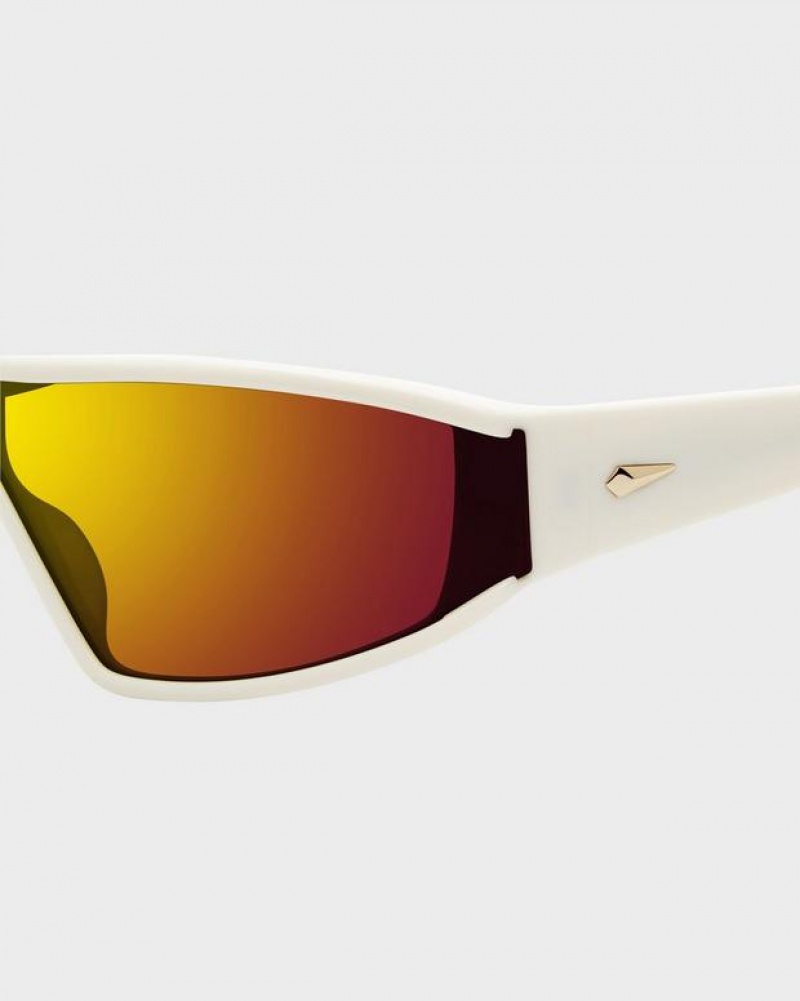 Rag & Bone Cleo Shield Sunglasses White | 41369DKXI