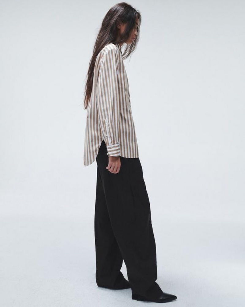 Rag & Bone Donovan Linen Pant Relaxed Fit Black | 35679SNEV