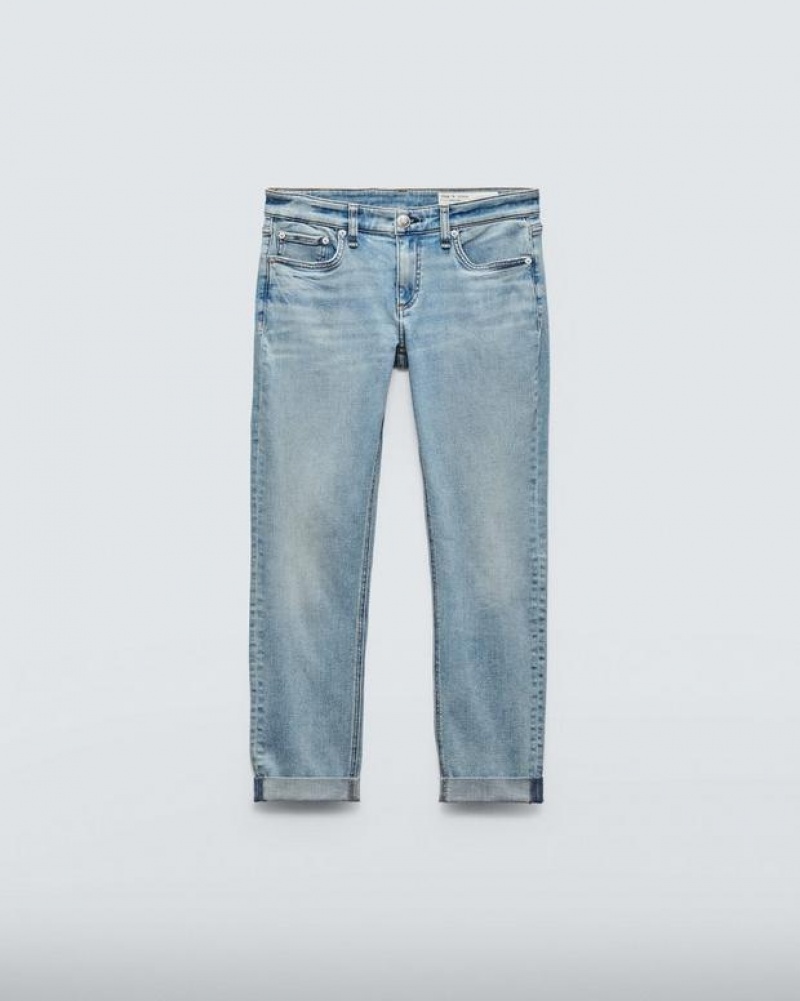 Rag & Bone Dre Slim Boyfriend Low-Rise Vintage Stretch Jean Daphne | 89506ECNT