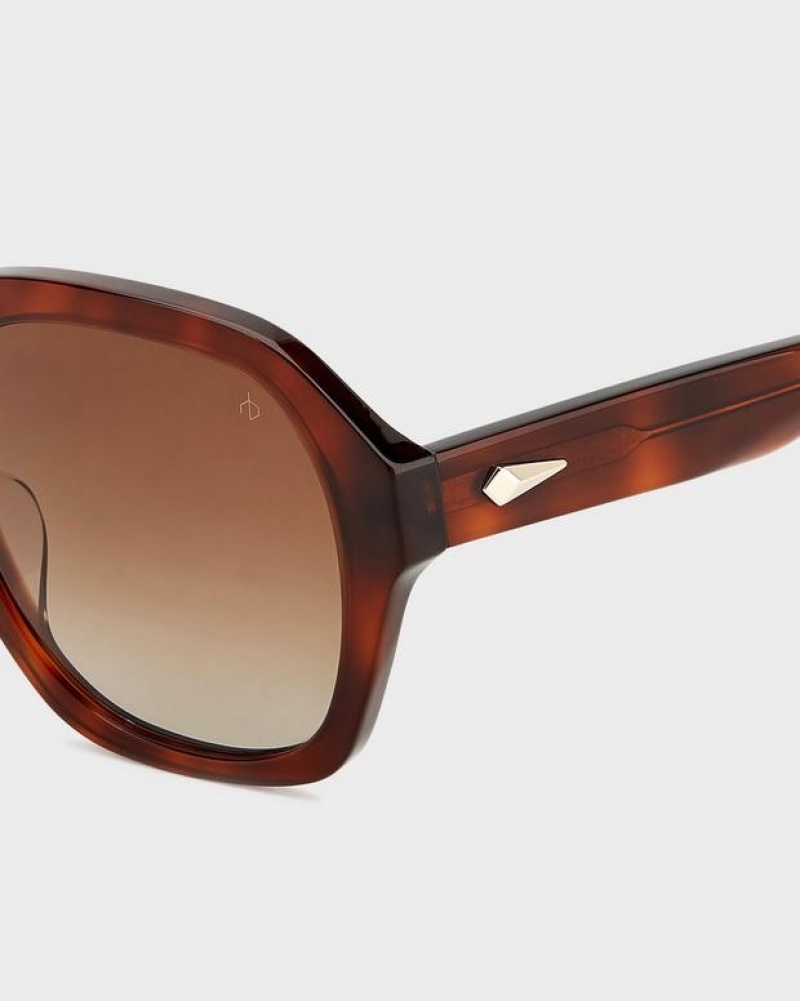 Rag & Bone Elly Butterfly Sunglasses Havana | 24657ZTAC