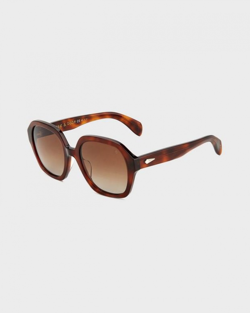 Rag & Bone Elly Butterfly Sunglasses Havana | 24657ZTAC