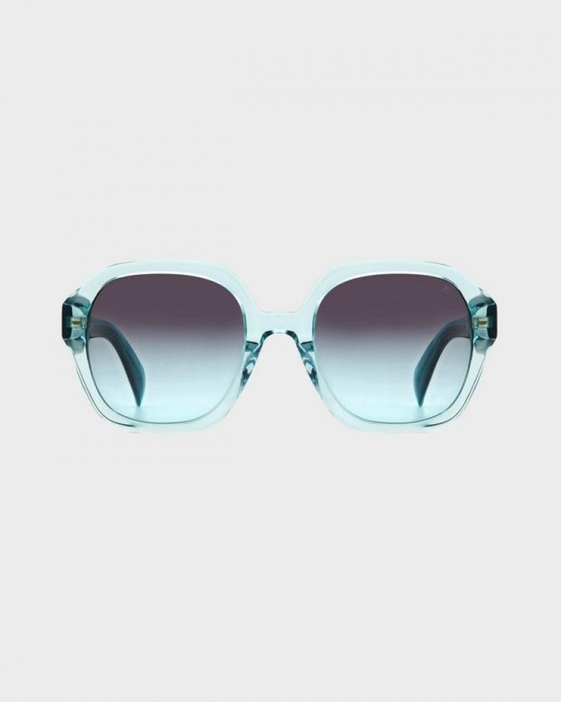 Rag & Bone Elly Butterfly Sunglasses Teal | 43798WKGA