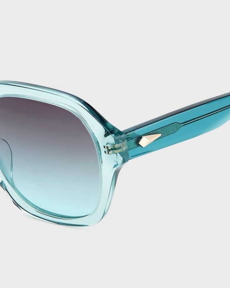 Rag & Bone Elly Butterfly Sunglasses Teal | 43798WKGA