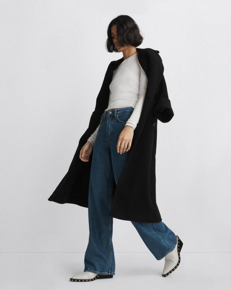 Rag & Bone Featherweight Logan Wide-Leg Mid-Rise Featherweight Jean Lily | 12984OZMQ