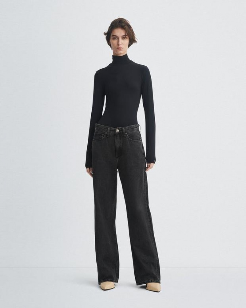 Rag & Bone Featherweight Logan Wide-Leg Mid-Rise Featherweight Jean Roya | 80349LDMF