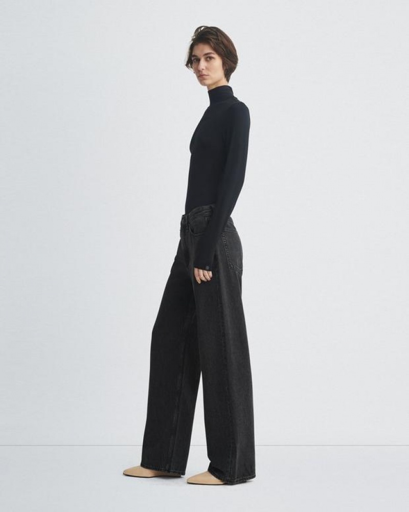 Rag & Bone Featherweight Logan Wide-Leg Mid-Rise Featherweight Jean Roya | 80349LDMF