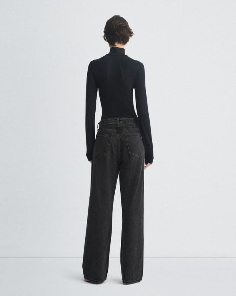 Rag & Bone Featherweight Logan Wide-Leg Mid-Rise Featherweight Jean Roya | 80349LDMF