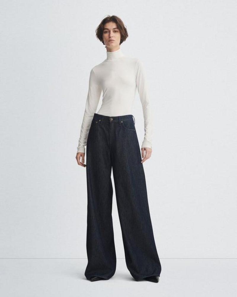 Rag & Bone Featherweight Sofie Wide-Leg High-Rise Featherweight Jean Rinse | 81376IJKU