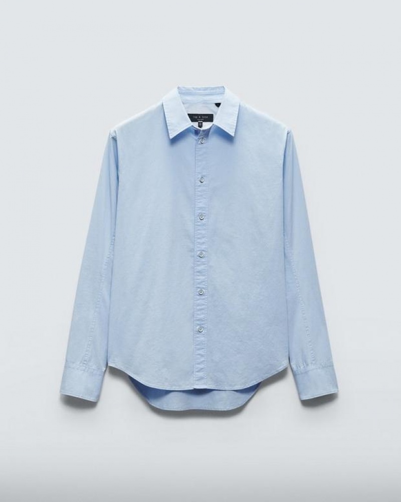 Rag & Bone Fit 1 Cotton Poplin Zac Shirt Slim Fit Shirt Glory Blue | 98671XBOC