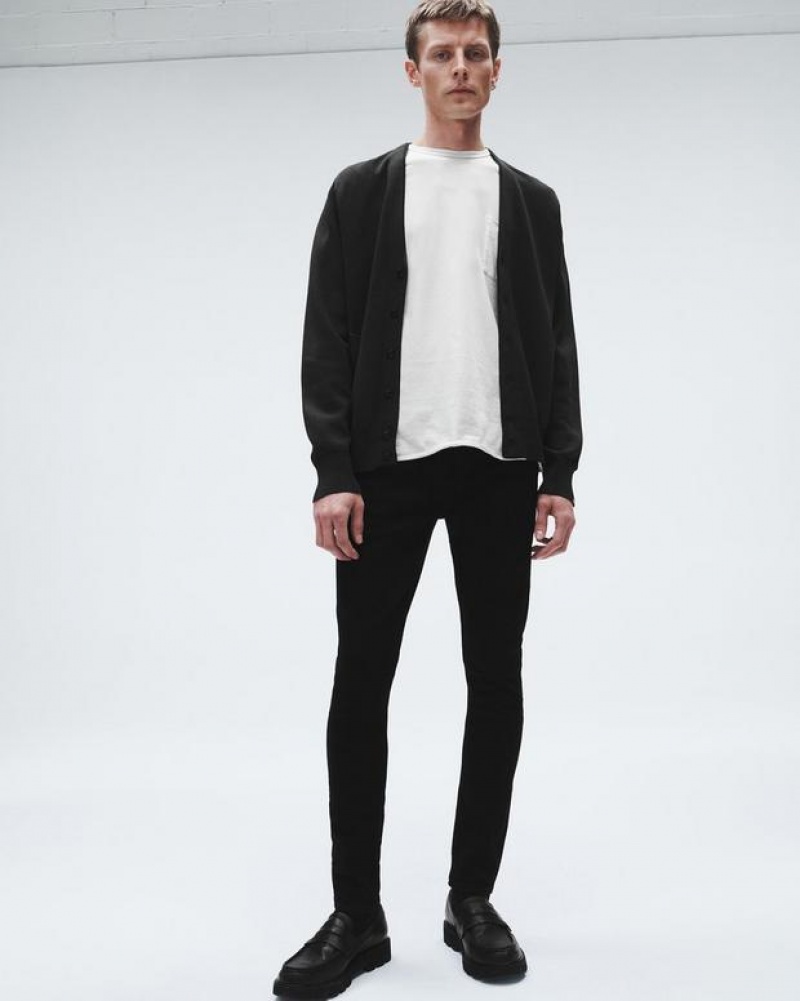 Rag & Bone Fit 1 Skinny Fit Black Aero Stretch Jean Black | 69241SQYC