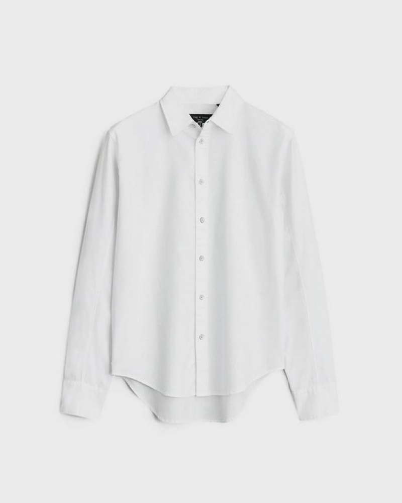 Rag & Bone Fit 2 Engineered Cotton Oxford Shirt Slim Fit Shirt White | 21356QSEY