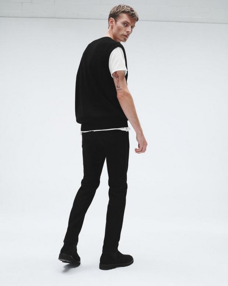 Rag & Bone Fit 2 Slim Fit Black Authentic Stretch Jean Black | 65307AFEL