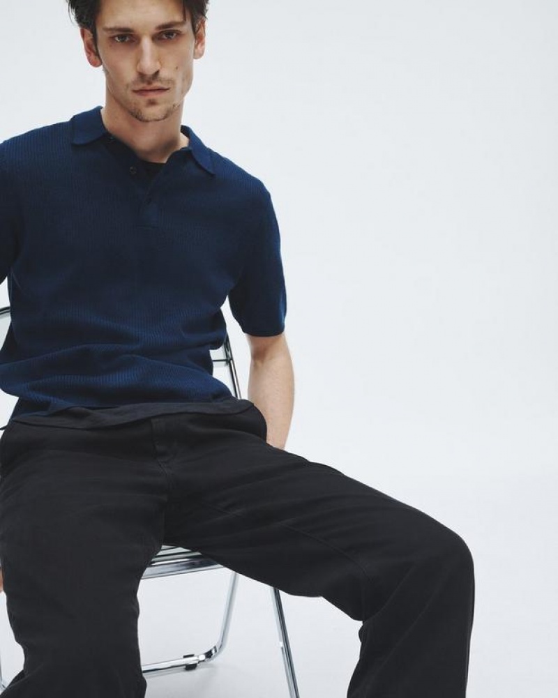 Rag & Bone Fit 2 Stretch Twill Chino Slim Fit Black | 69803EHIX