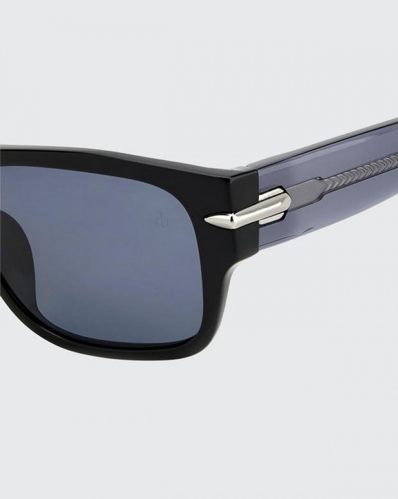 Rag & Bone Fleetwood Square Sunglasses Black | 56327ODWA