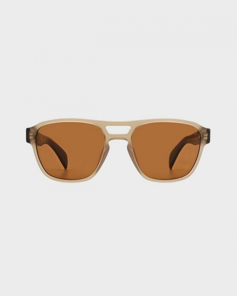 Rag & Bone Flint Square Sunglasses Brown | 12385OURQ