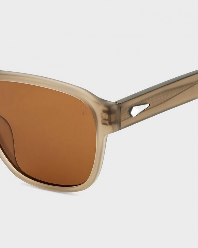 Rag & Bone Flint Square Sunglasses Brown | 12385OURQ