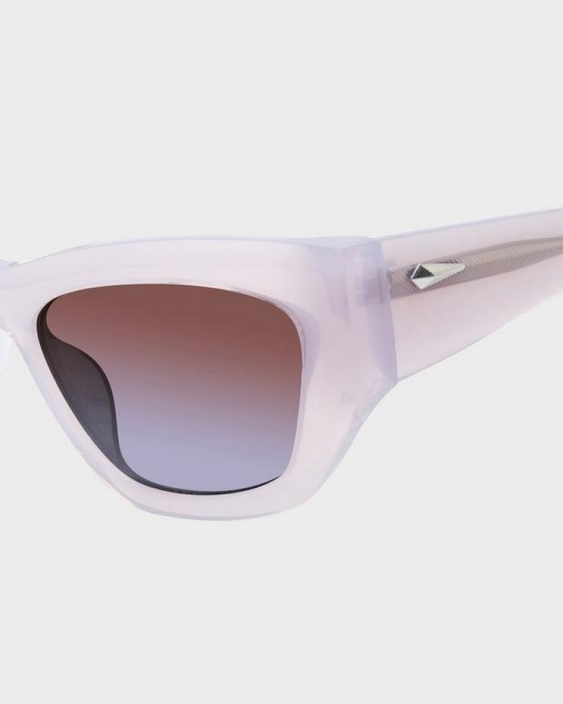 Rag & Bone Gwyn Cat Eye Sunglasses Violet | 79154INWS