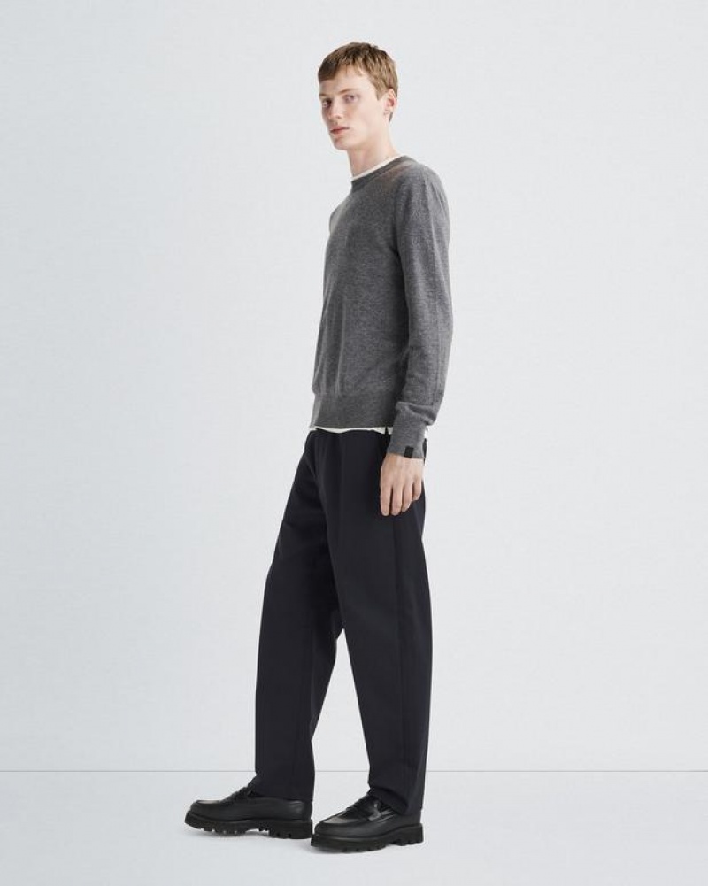 Rag & Bone Harding Cashmere Crew Classic Fit Grey | 83425WQYB