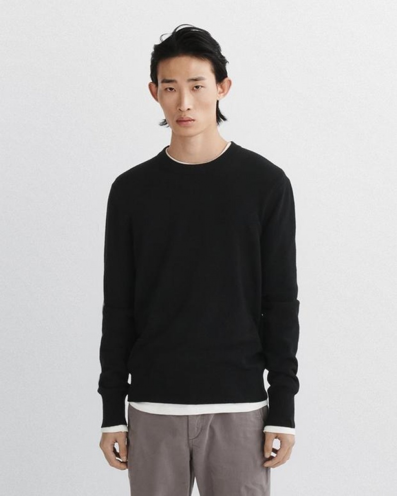 Rag & Bone Harding Cashmere Crew Classic Fit Black | 92451OFAY