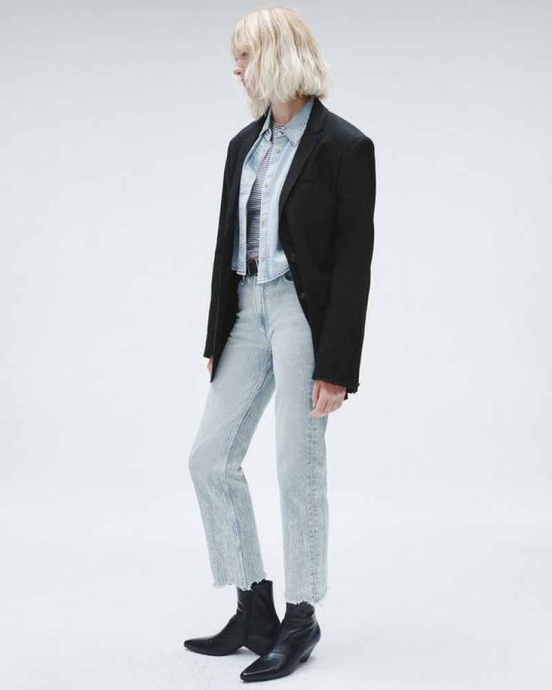 Rag & Bone Harlow Ankle Straight Mid-Rise Vintage Stretch Jean Betty | 14208TAEM