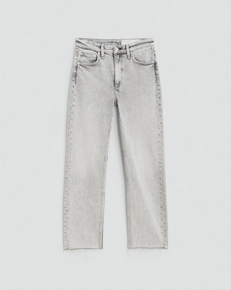 Rag & Bone Harlow Ankle Straight Mid-Rise Vintage Stretch Jean Glacier Dnm | 57241HCEY