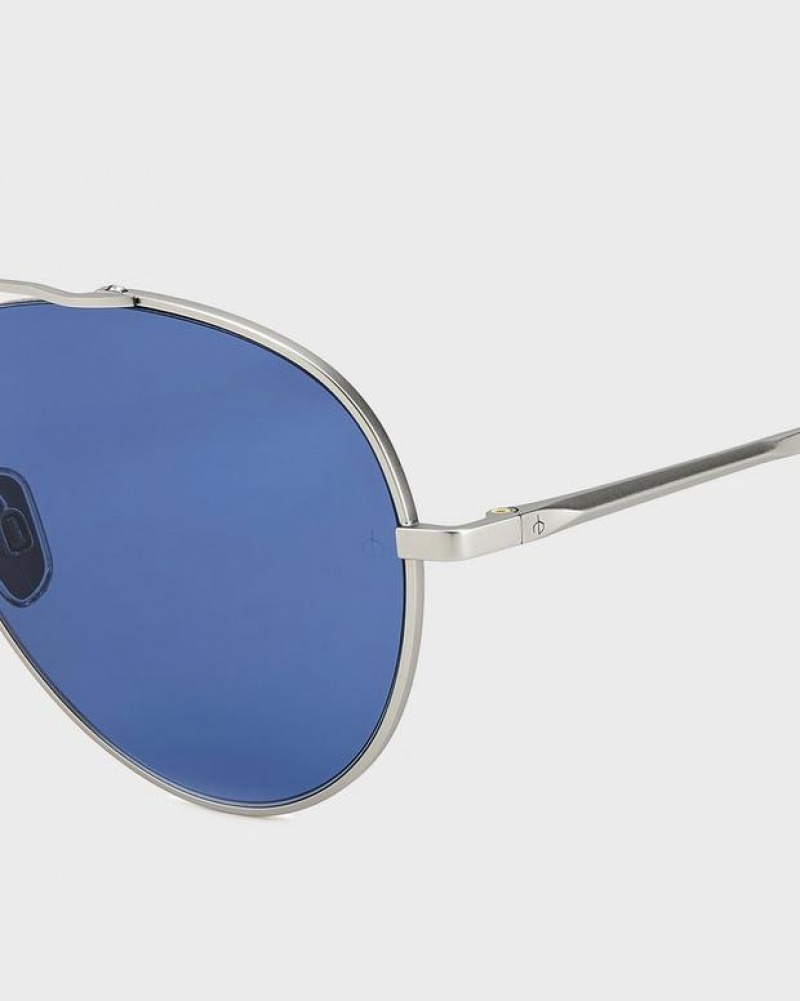 Rag & Bone Hazel Aviator Sunglasses Grey | 98736IOMD