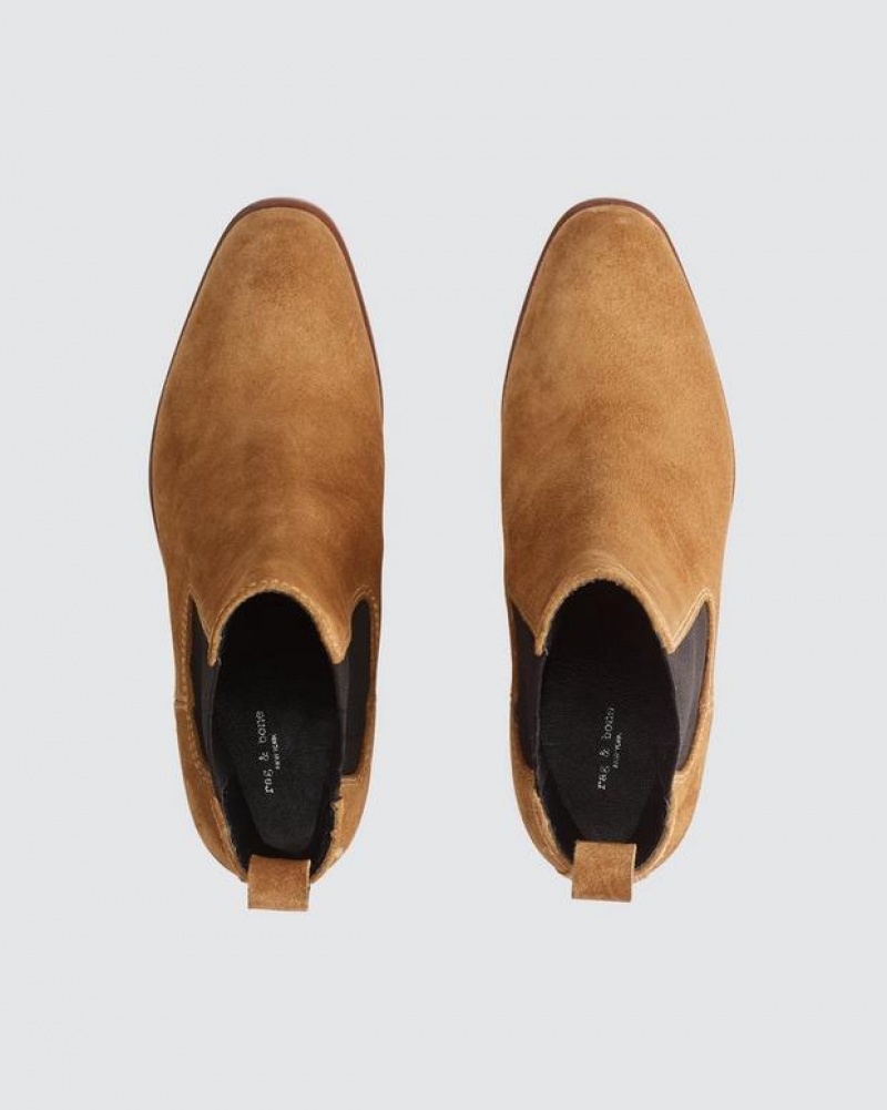 Rag & Bone Hazel Boot - Suede Chelsea Boot Sabbia Suede | 75982UZGS