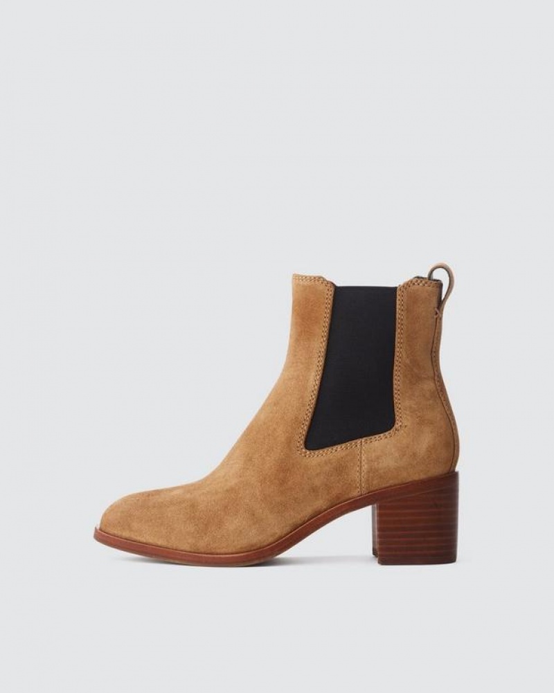 Rag & Bone Hazel Boot - Suede Chelsea Boot Sabbia Suede | 75982UZGS