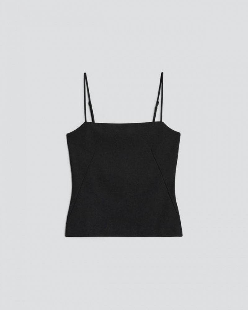 Rag & Bone Irina Ponte Cami Slim Fit Top Black | 25608OBTE