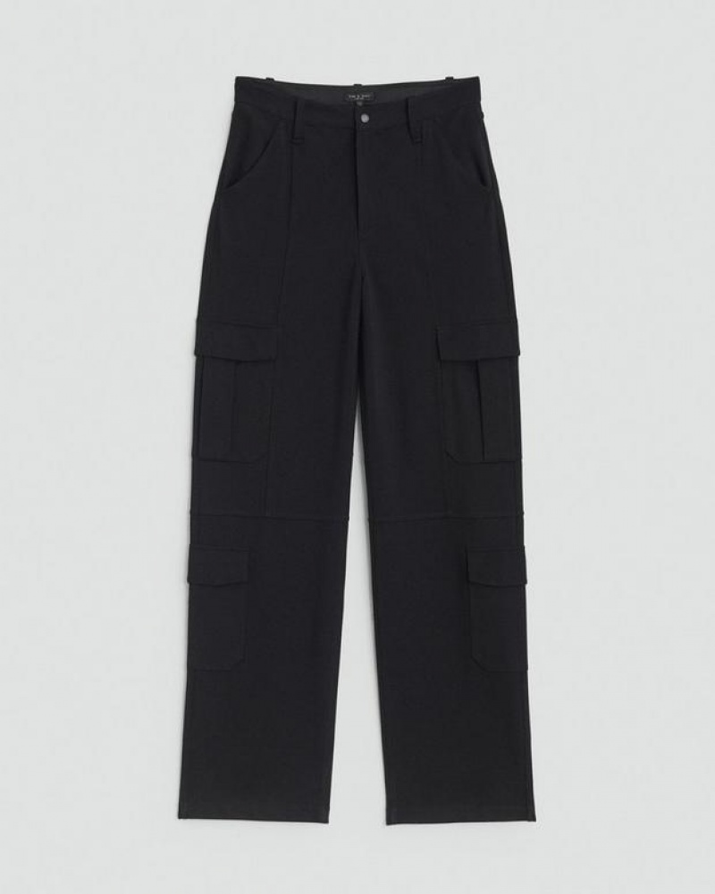 Rag & Bone Irina Ponte Cargo Pant Classic Fit Black | 63081IPJF