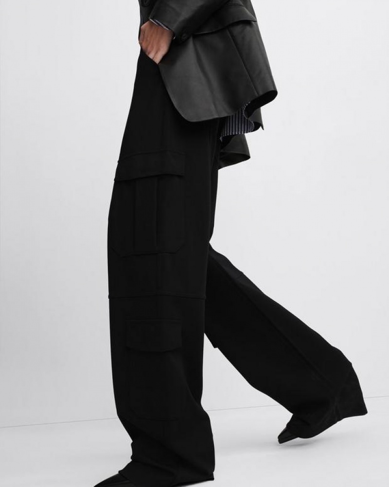 Rag & Bone Irina Ponte Cargo Pant Classic Fit Black | 63081IPJF