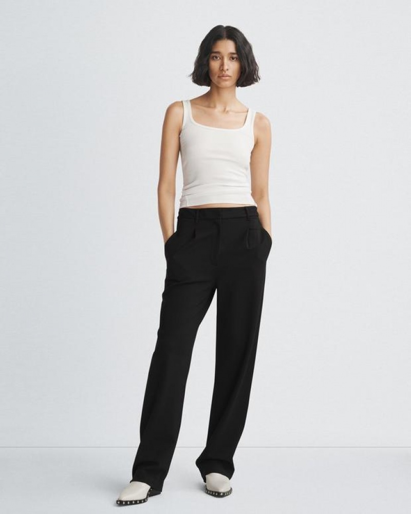 Rag & Bone Irina Ponte Trouser Slim Fit Black | 73546TCEW