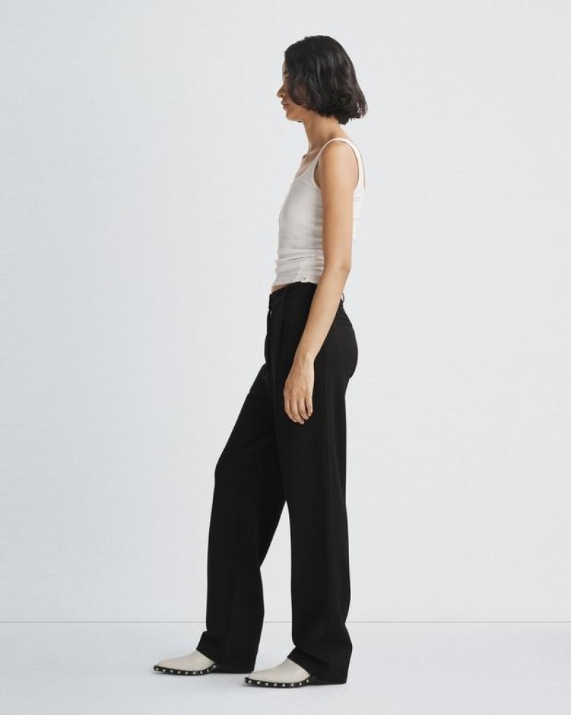 Rag & Bone Irina Ponte Trouser Slim Fit Black | 73546TCEW