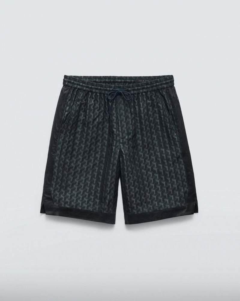 Rag & Bone Irving Jacquard Short Relaxed Fit Navy Gemma Geo | 78921PQVW