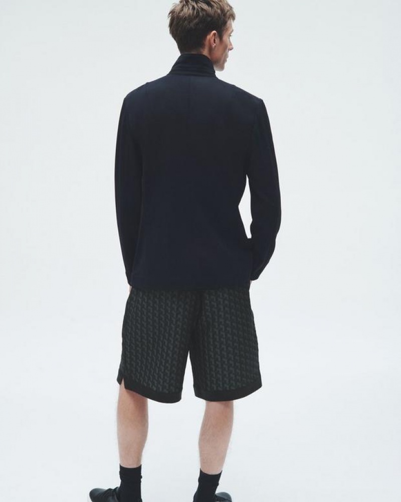 Rag & Bone Irving Jacquard Short Relaxed Fit Navy Gemma Geo | 78921PQVW