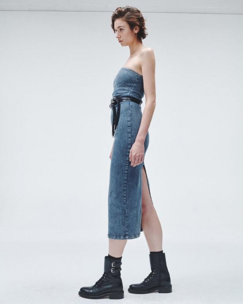 Rag & Bone Jasmine Denim Dress Midi Elle | 39458XHEU