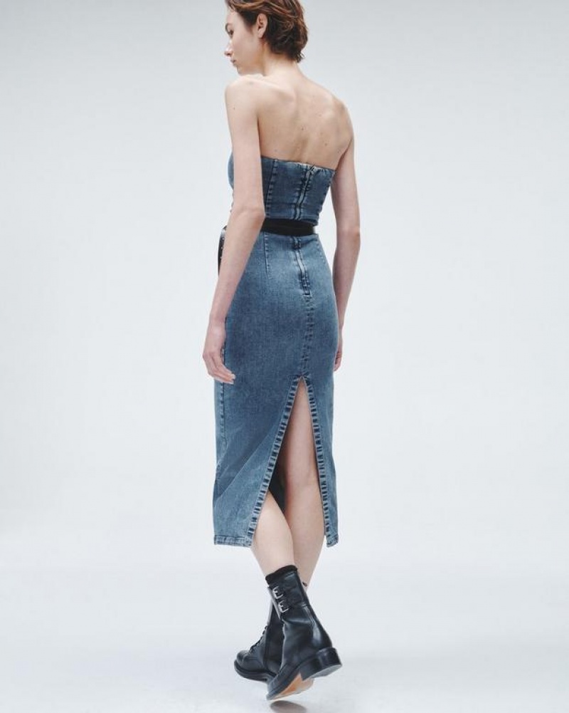 Rag & Bone Jasmine Denim Dress Midi Elle | 39458XHEU