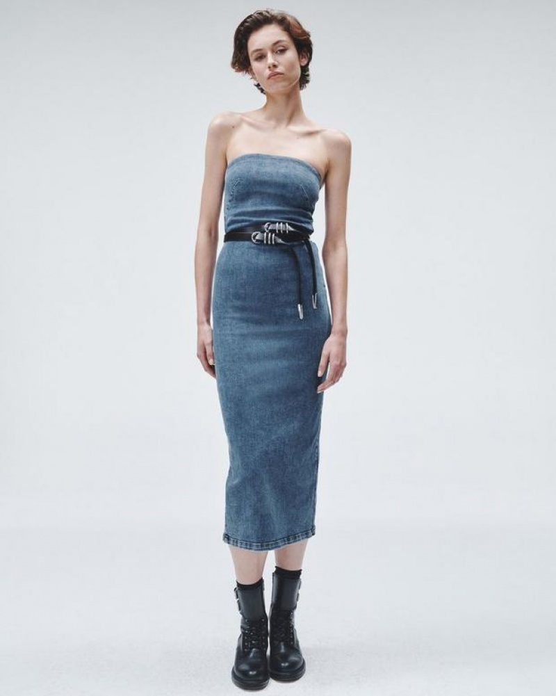 Rag & Bone Jasmine Denim Dress Midi Elle | 39458XHEU