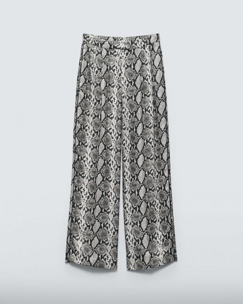 Rag & Bone Lacey Printed Silk Pant Relaxed Fit Snake Print | 12386XMWL